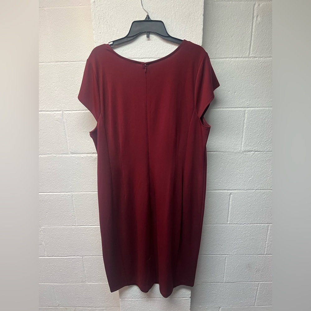 Lane Bryant Elegant Burgundy Dress - Picture 3 of 4